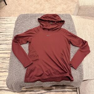 Nike Burgundy Pro Hyperwarm Hoodie